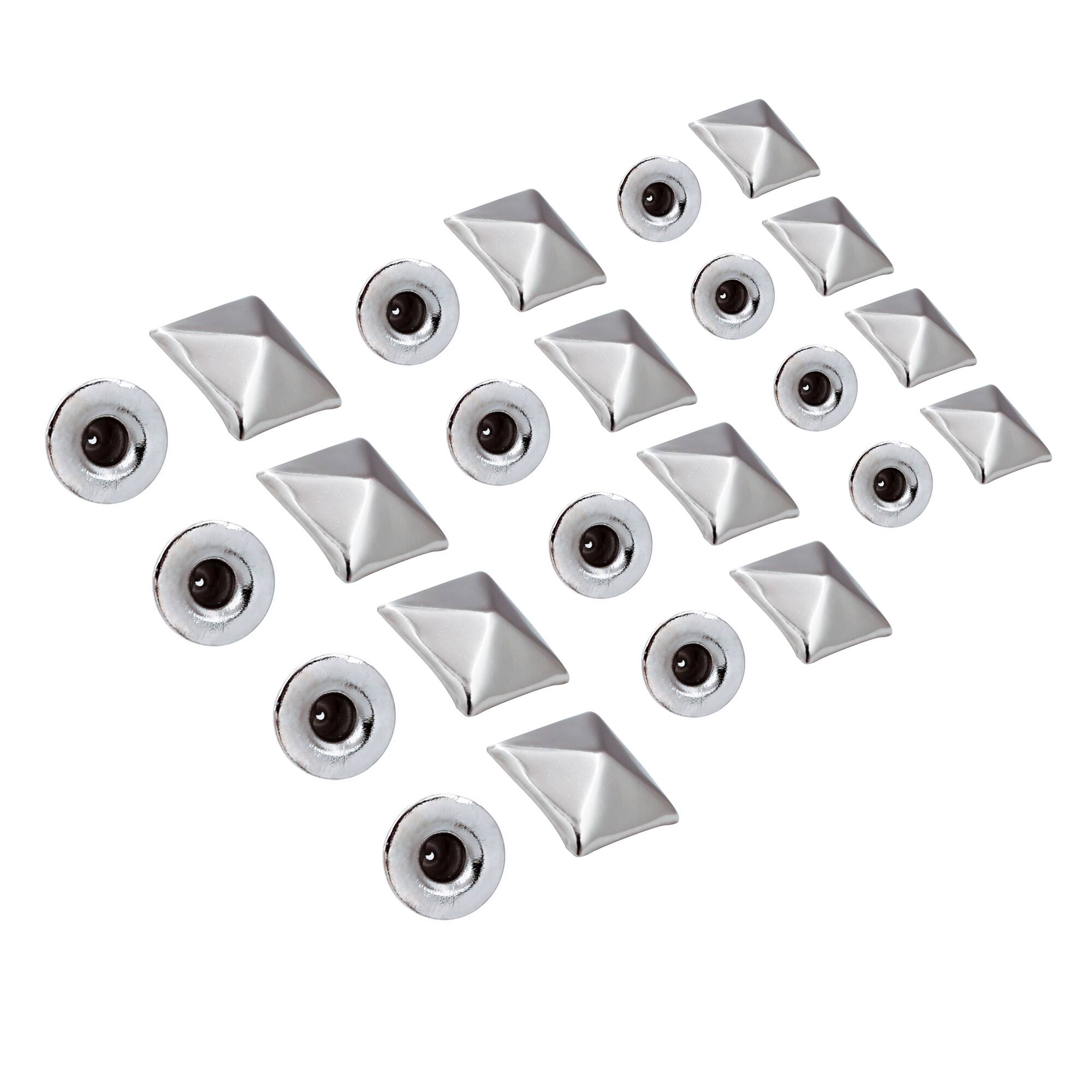 Assorted Rhodium Leather Rivet Mix by Bead Landing™
